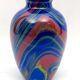 Vase en verre de Murano multicolore postmoderne par Ottavio Missoni. Italie des années 1980