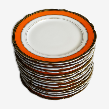 14 porcelain dessert plates, ø 21.2 cm