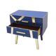 Contemporary Wood and Glass Italian Pair of Bedside Tables