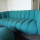 Set of 2 sofas and 2 poufs by Roche Bobois.