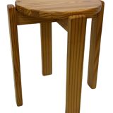 Mid century pinewood stool, minimalistic design 1960s