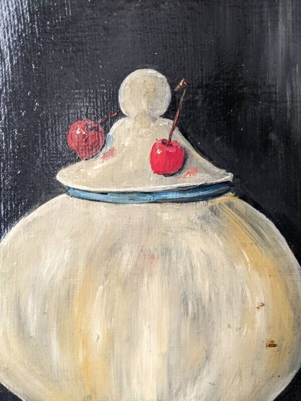 Petite huile sur toile nature morte tableau esprit campagne slow décoration