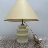 Pastel yellow opaline lamp