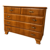 Commode bois blond France circa 1960