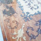 Stella chime, music box table, jewelry box, wood marquetry, side table, bedside table