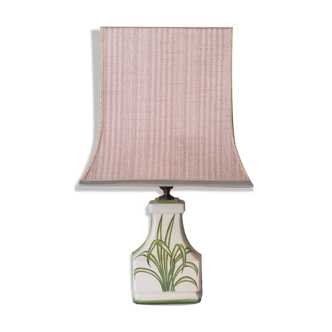 Lampe de table en céramique blanc des années 1970