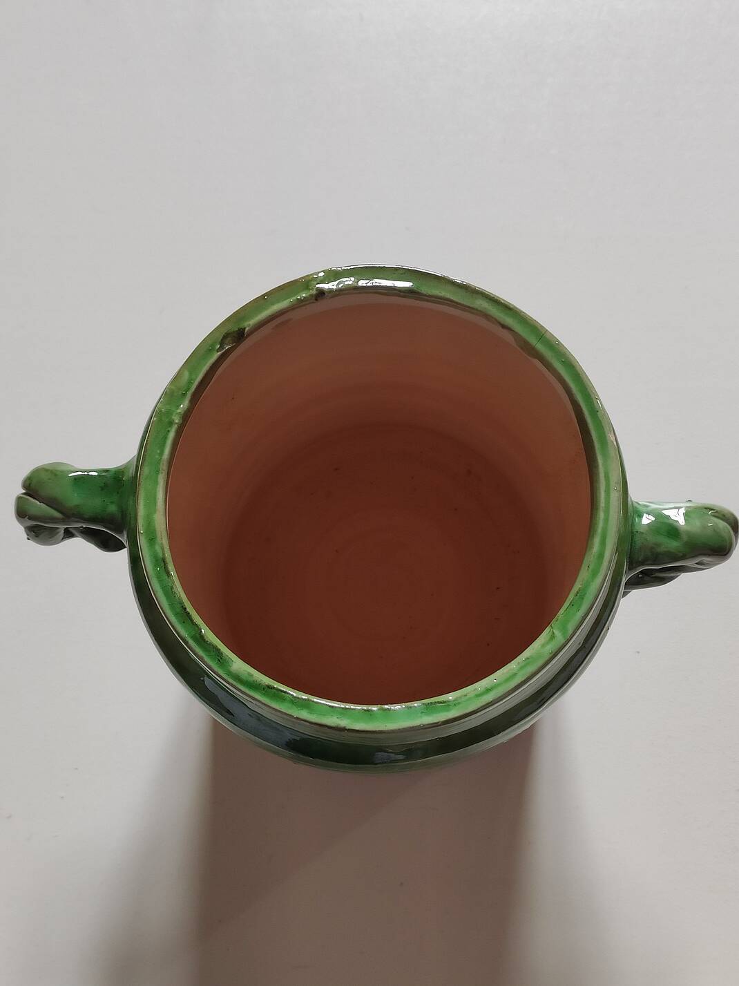Large glazed ceramic pot