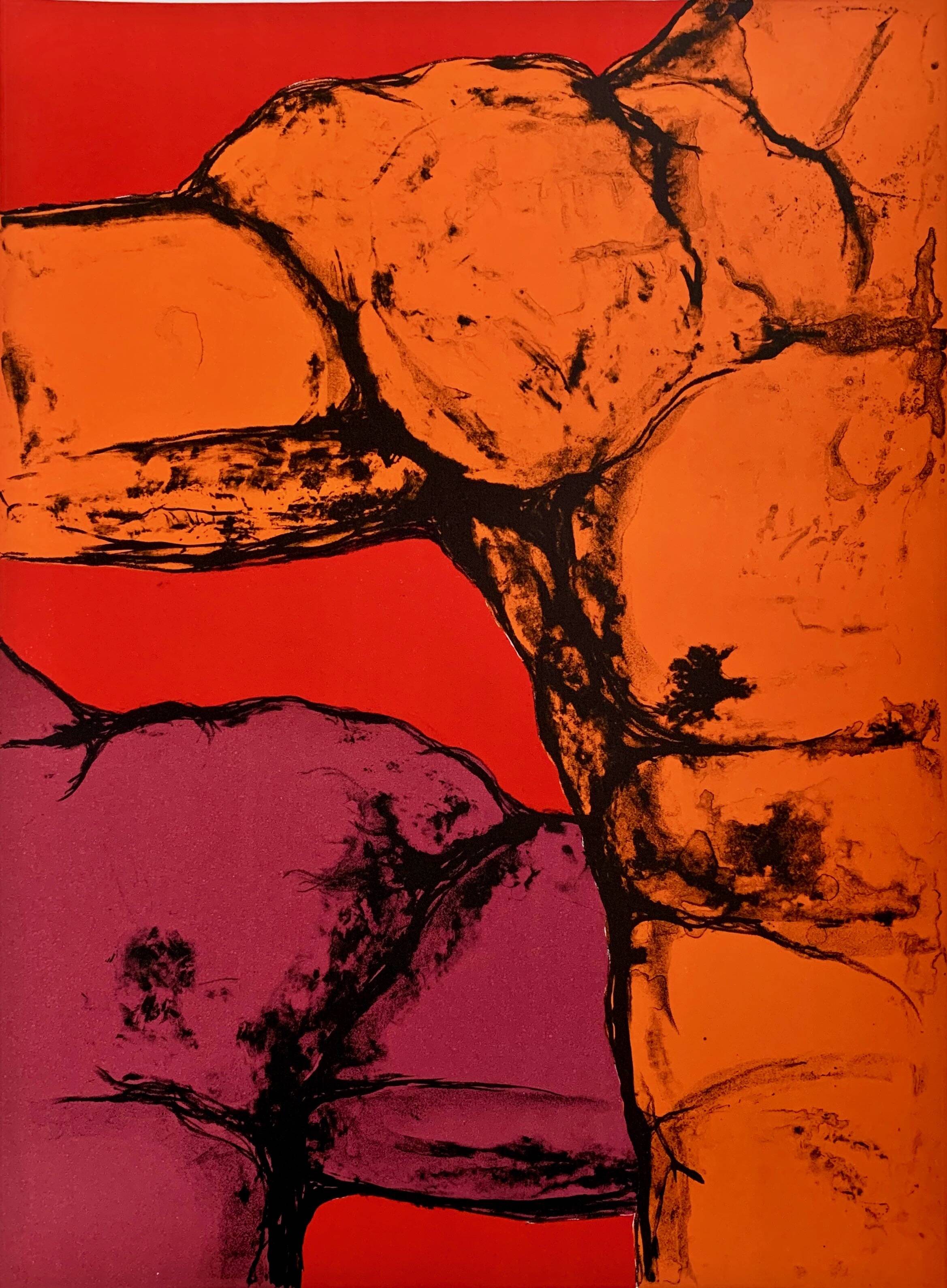 Lithographie originale Maurice Legendre — « Deux Torses » (circa  60–70)
