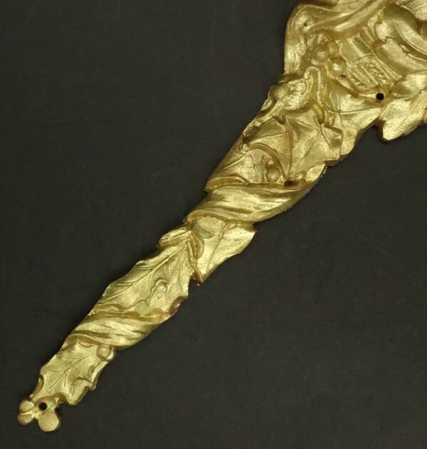 Large 19th century Louis XV style pediment - bronze signed Poix Blin