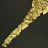 Grand fronton style Louis XV du XIXe - bronze signé Poix Blin