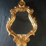 Antique gilded stucco mirror