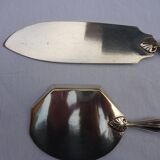 2 dessert serving cutlery art deco silver filled and silver metal