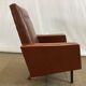 Fauteuil vintage simili cuir bordeaux