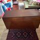 Vintage drop-leaf mahogany table; ideal for decorators.