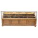 Shop counter made of birch and oak with twenty drawers, 1940s.