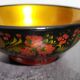 Vintage Soviet Khokhloma wooden bowl in excellent condition.