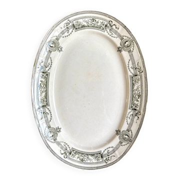 Oval ironstone dish from St Amand and Hamage, "Medallion" service