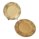 Pair of large round dishes Boulenger Choisy le Roi Derby Terre de fer