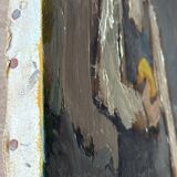 Oil on canvas "Young Girl with Fruit" 20th century, signed