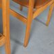 Set of 6 Danish dining chairs made of beech and brown leatherette.