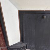 Wooden fireplace mantel imitating marble