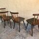 Set of 4 chairs inn 1960's bars and feet compass