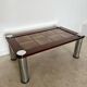 Old coffee table ceramic tile metal leg design from the 70s vintage