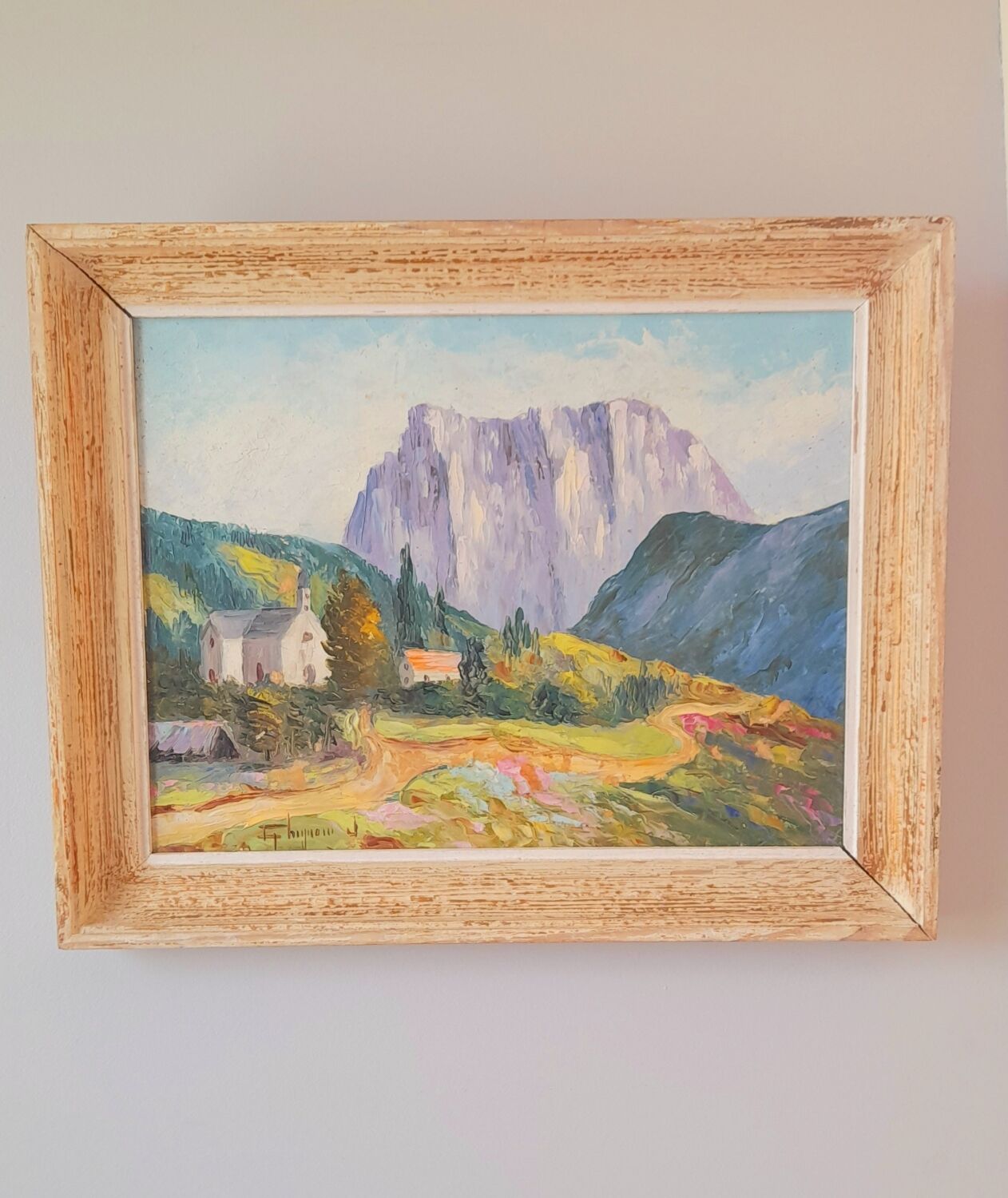 Landscape of Provence painted in oil signed