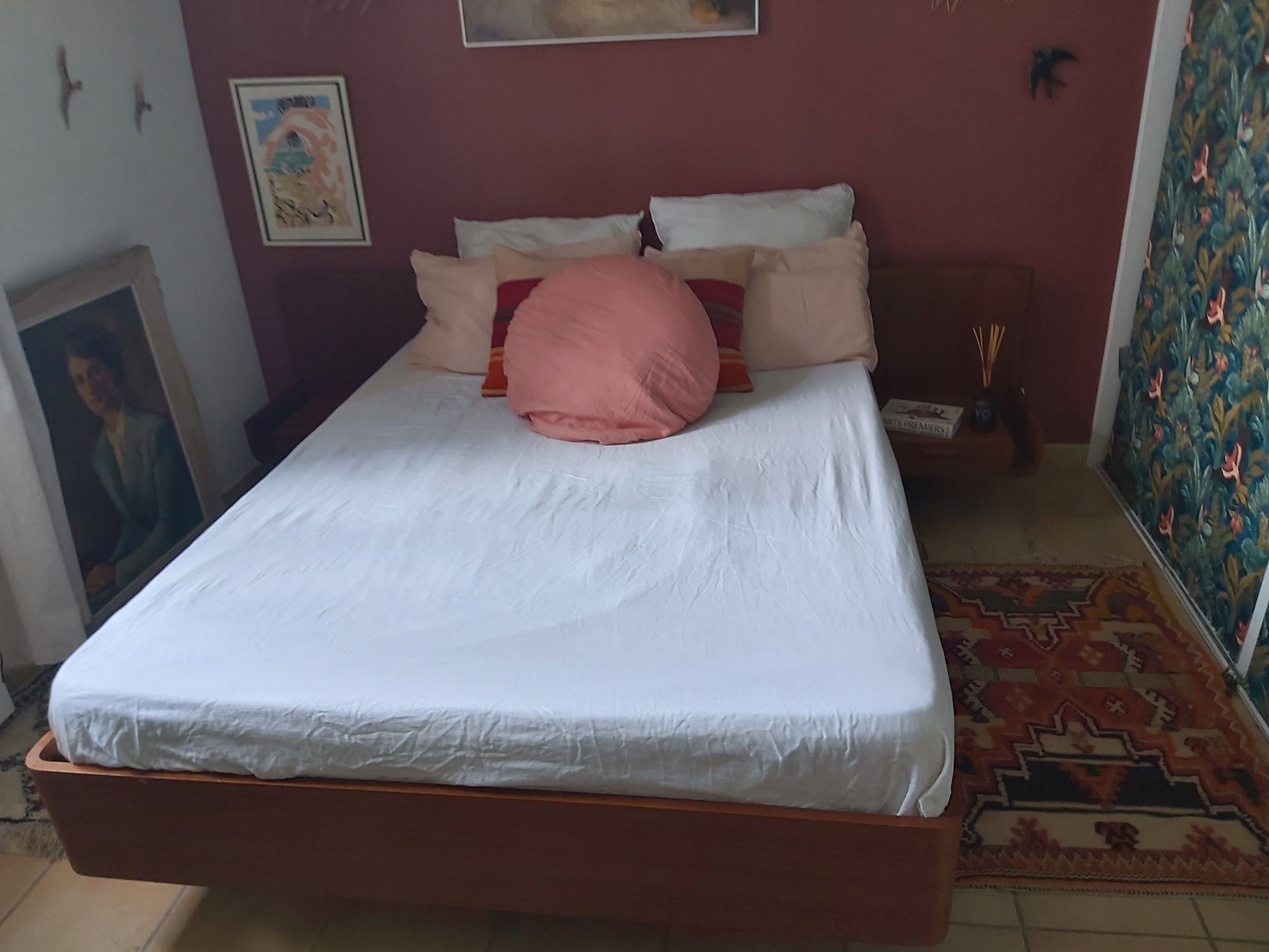 Scandinavian teak bed