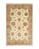 Handmade Cream Wool Rug, Traditional Floral Carpet for Bedroom Living Room