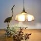 Vintage yellow opaline lampshade pendant light