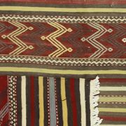 Grand Turkish Kilim Yoruk Vintage 150x300 cm Geometric Stripes