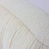 Elegant Italian lounge chairs in cream coloured fabric, 1970s