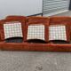 Cinna orange suede sofa