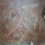 Pair of 2 Louis XV bedside tables - marquetry - 2 drawers - pink marble