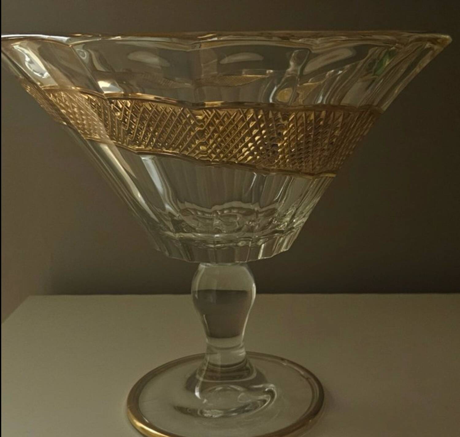 Coupe cristal et or