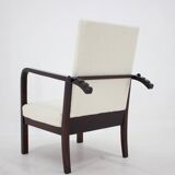 1940s Restored Beech Adjustable Armchair ,Czechoslovakia