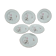 Set of 6 porcelain plates Tognana – antique rose pattern & gold rim