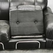 1970s Italian Two-Seat Sofa by Adriano Piazzesi in Chrome and Leatherette