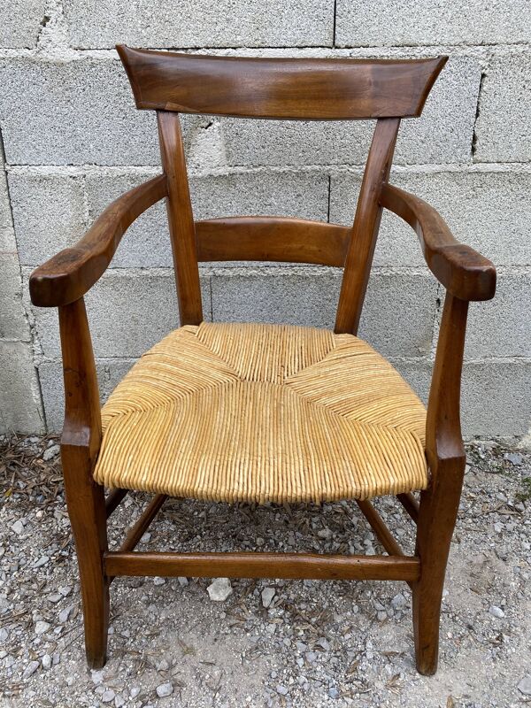 Fauteuil paille 19eme