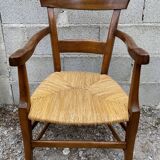 Straw armchair 19th