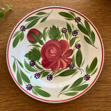 Old earthenware plate Sarreguemines