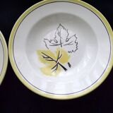 6 Badonviller FB earthenware soup plates
