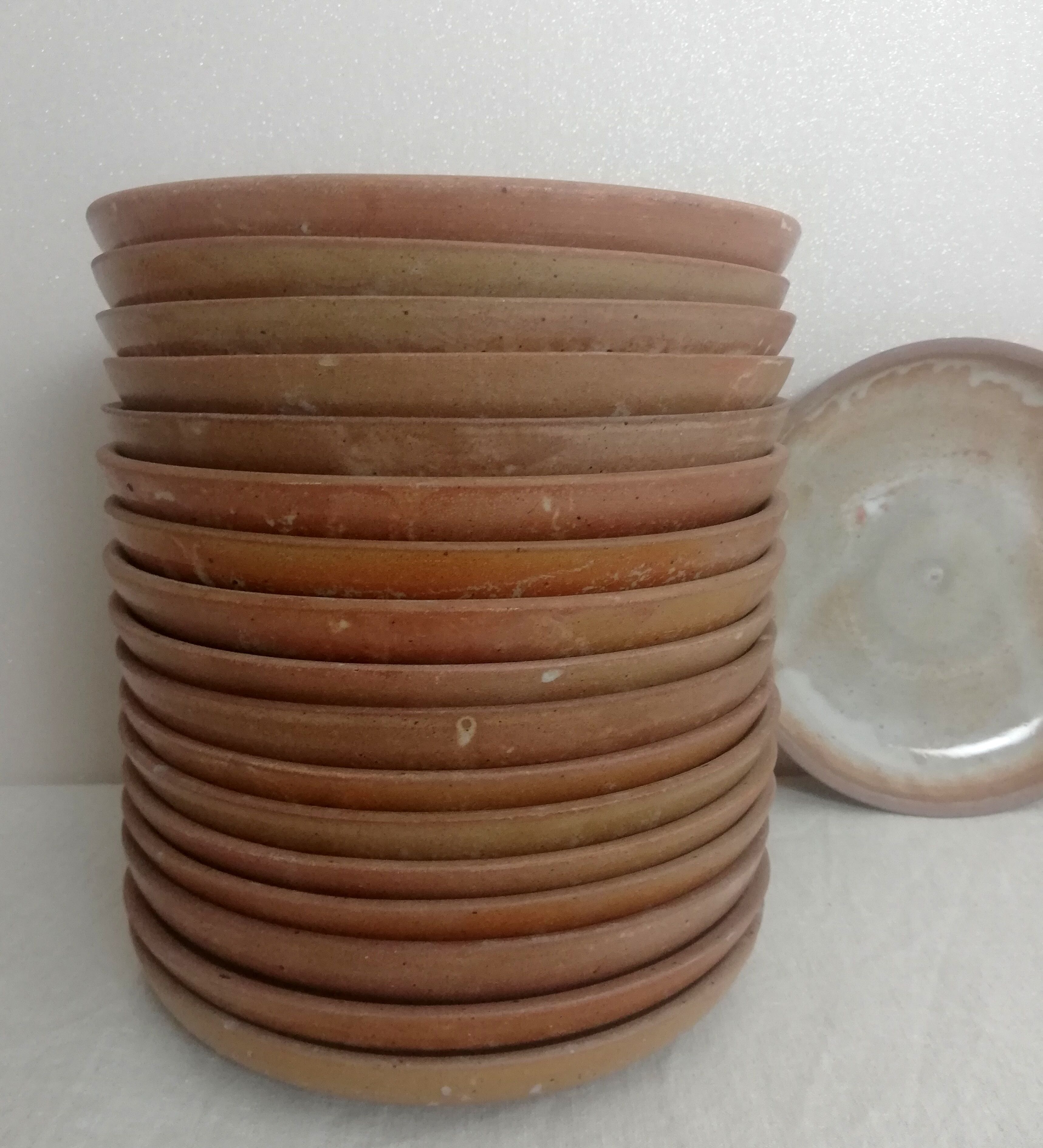 Series 18 dessert plates artisanal sandstone 60s