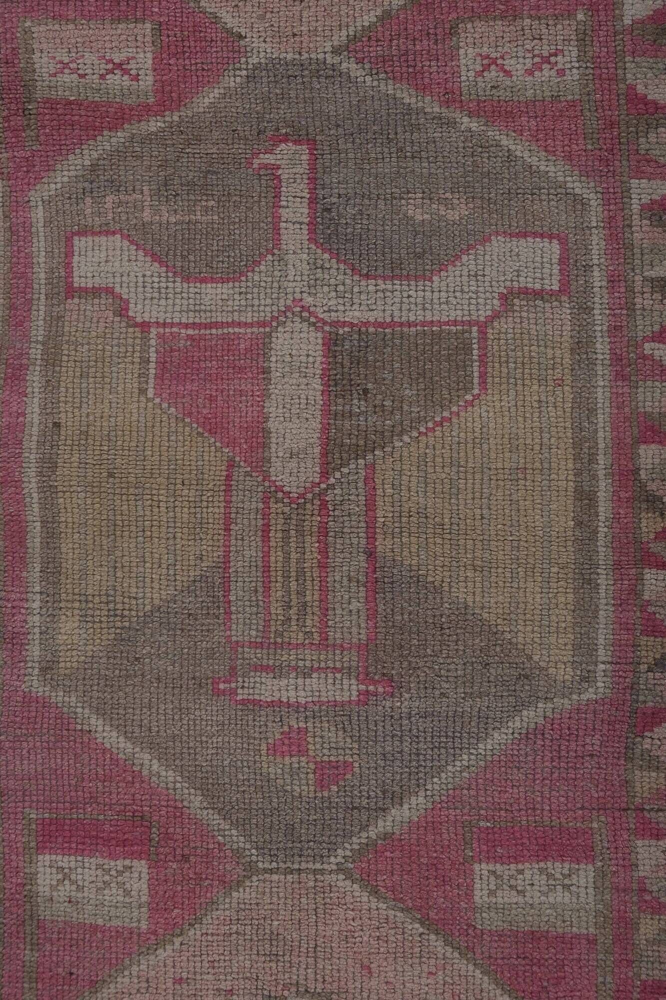 Vintage Turkish hallway rug 103x351 cm