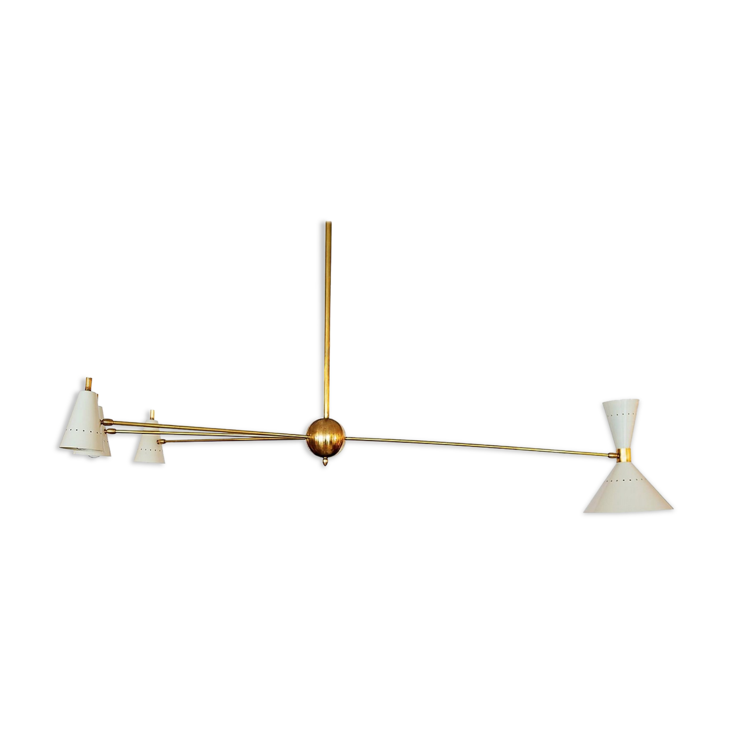 Asymmetrical chandelier sputnik white