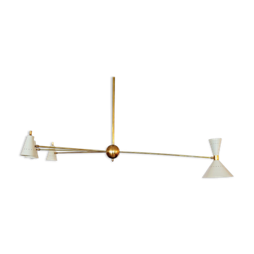 Asymmetrical chandelier sputnik white