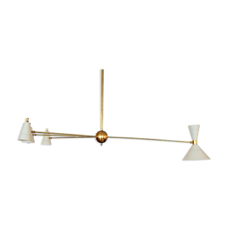 Asymmetrical chandelier sputnik white
