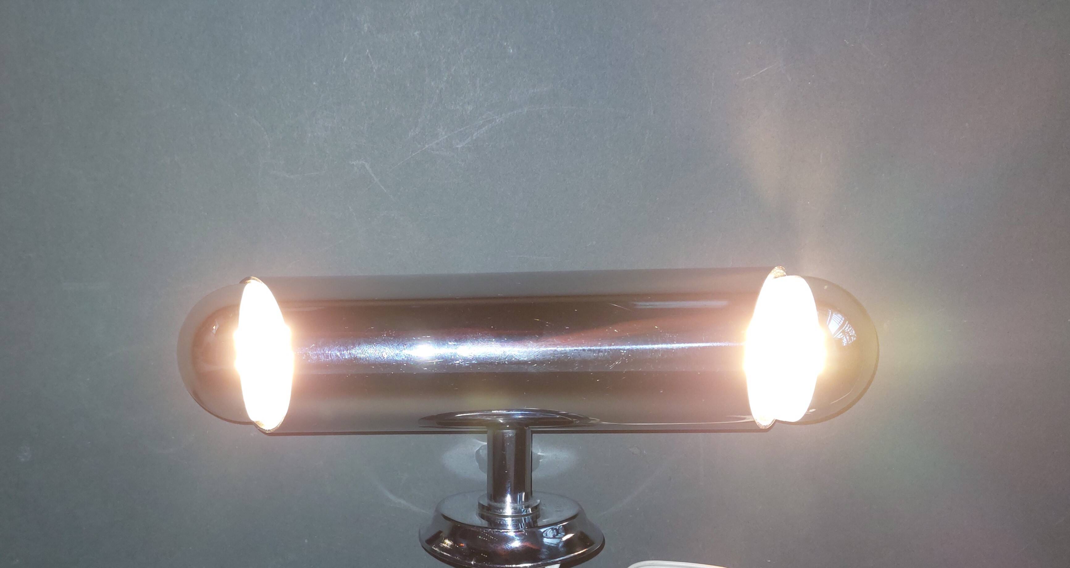 Two-light chrome wall lamp 1970.