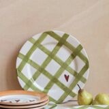 Set of 4 hand-painted ceramic dinner plates
